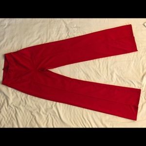 Red high waisted trouser pant